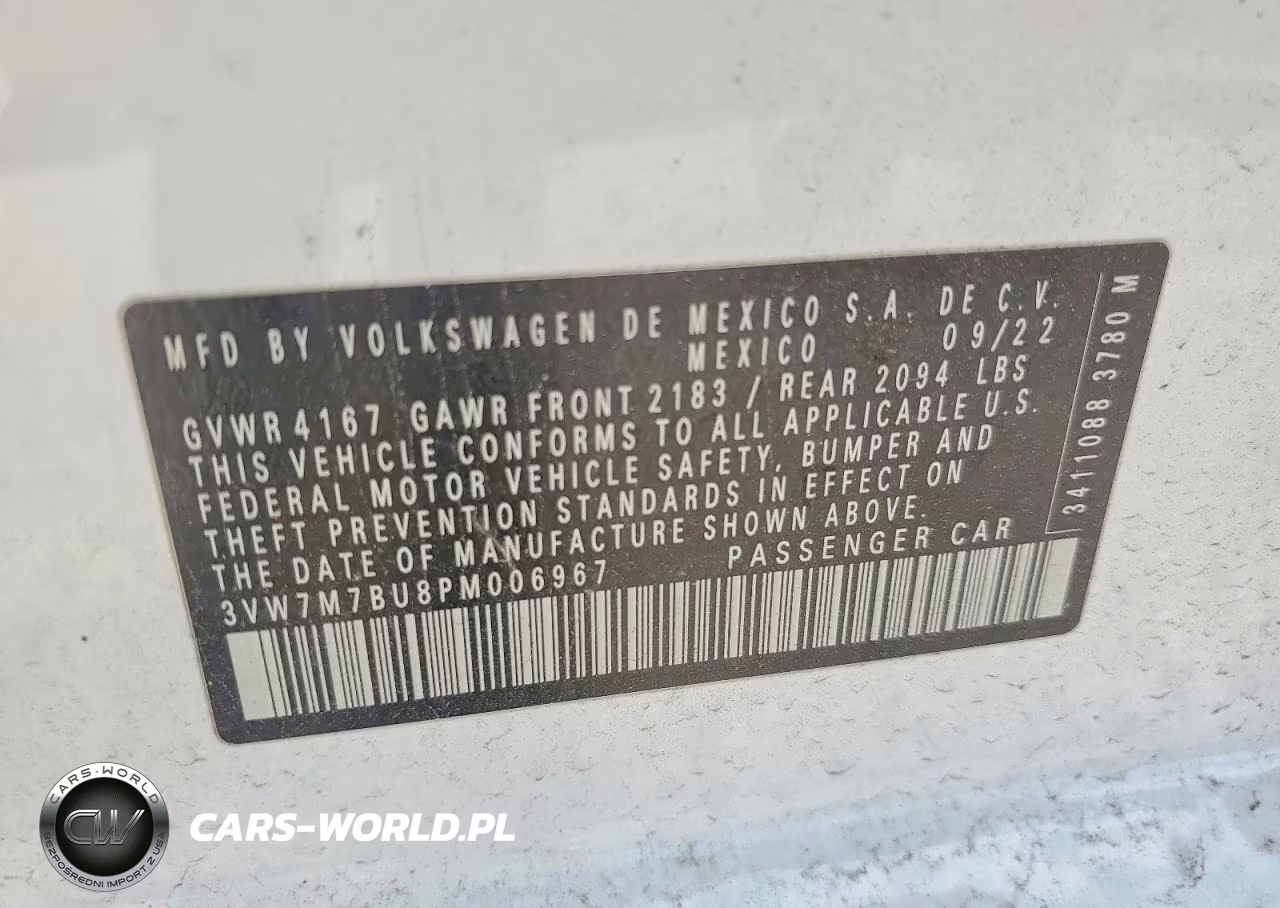 2023 Volkswagen Jetta Se VIN:3VW7M7BU8PM006967 - 12