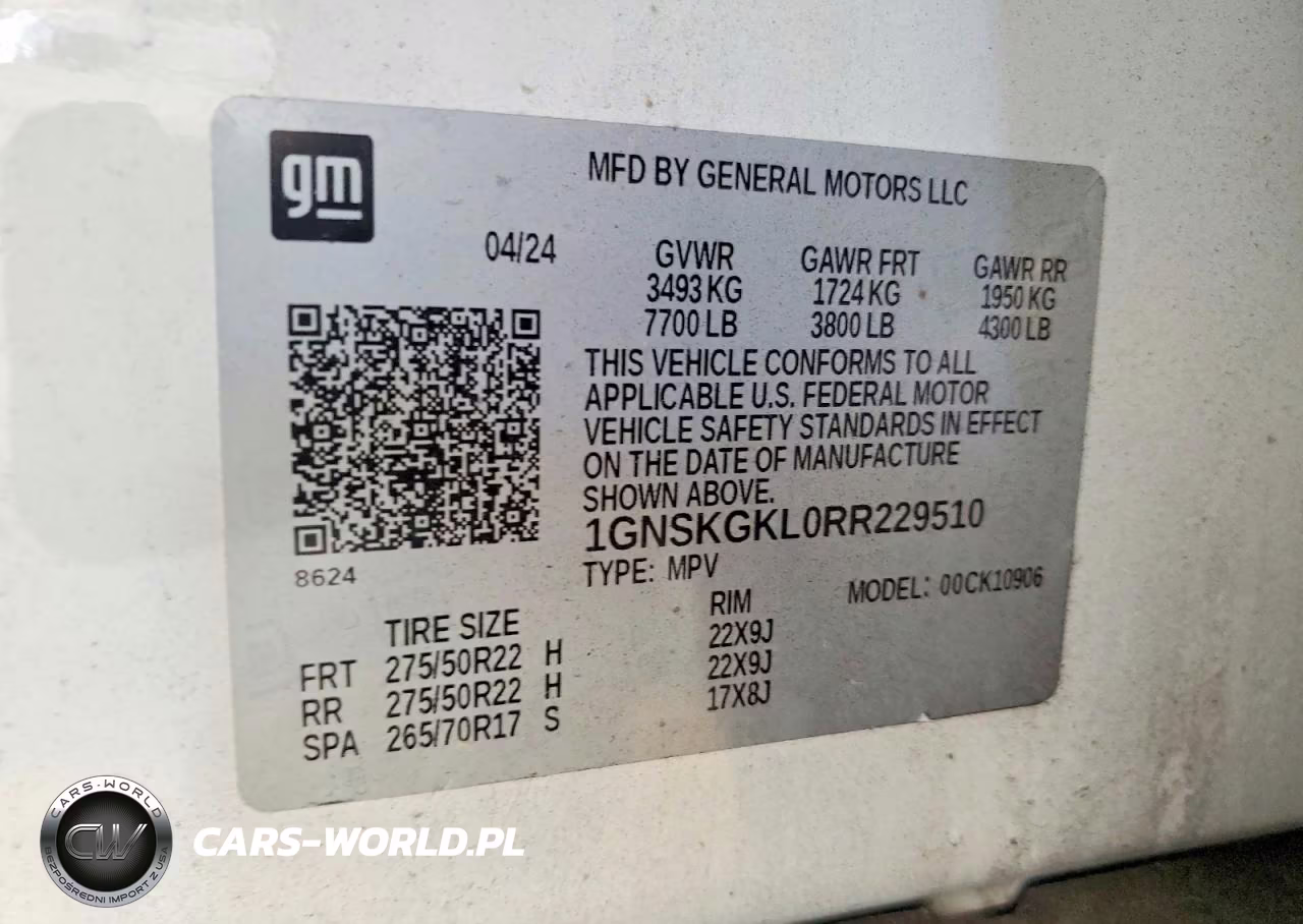 2024 Chevrolet Suburban K1500 High Country VIN:1GNSKGKL0RR229510 - 13