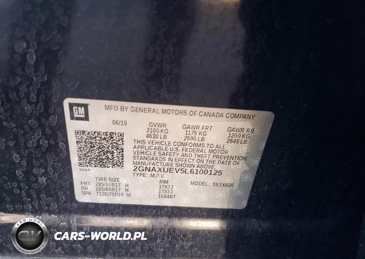 2020 Chevrolet Equinox Lt VIN:2GNAXUEV5L6100125 - 14