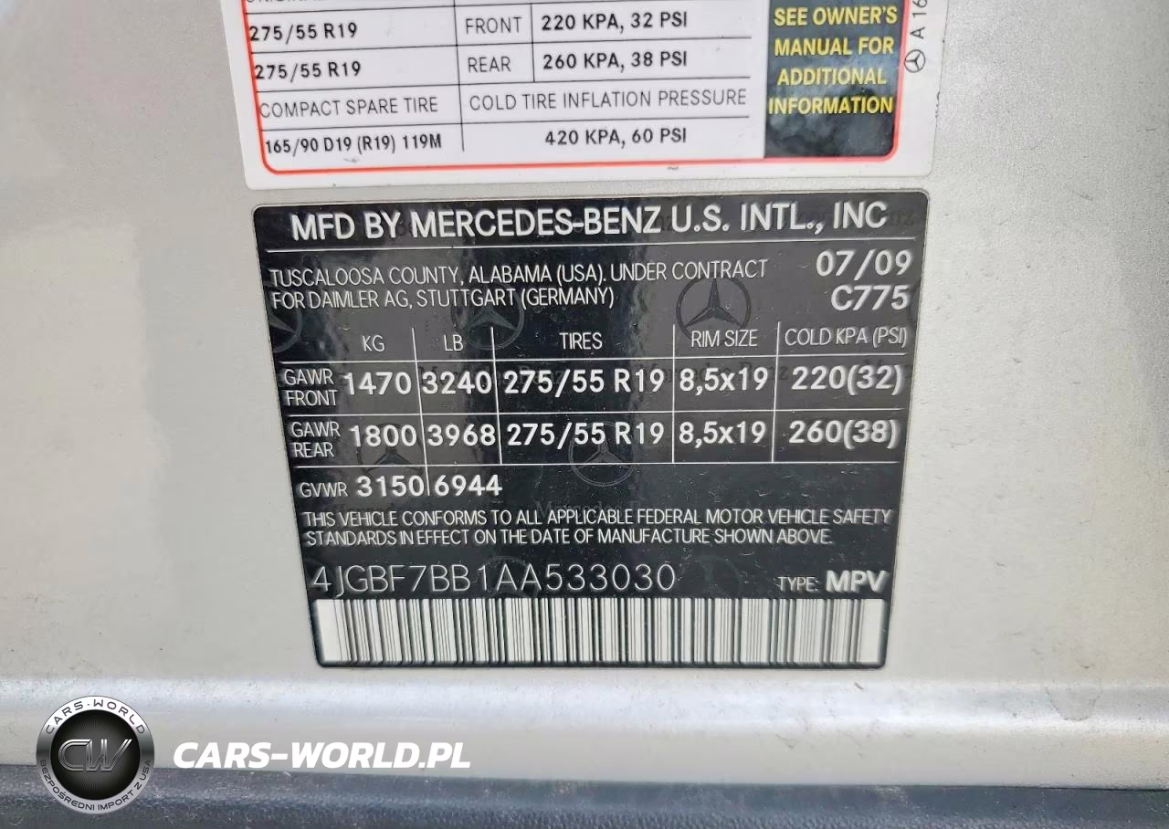 2010 Mercedes-Benz Gl 450 4Matic VIN:4JGBF7BB1AA533030 - 13