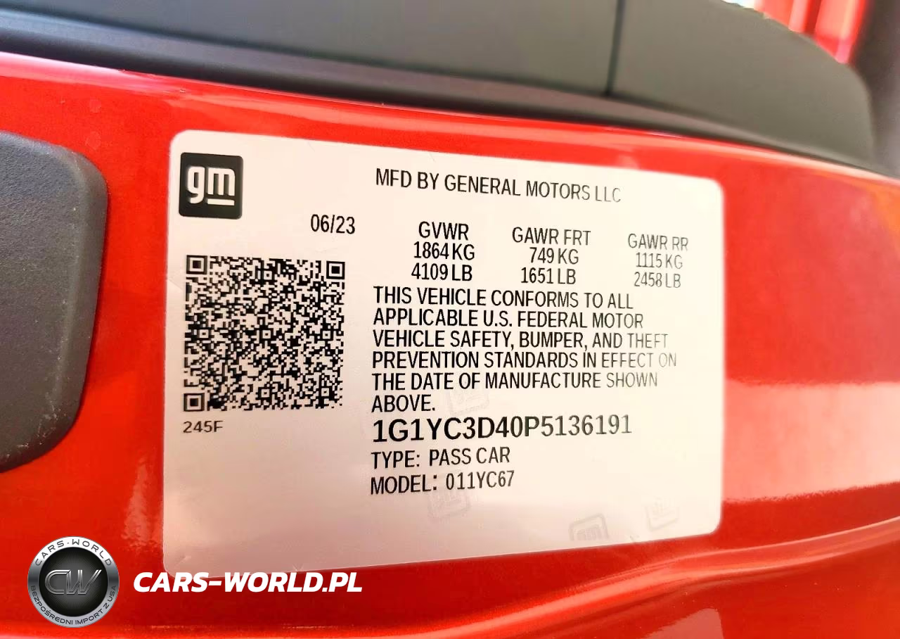 2023 Chevrolet Corvette Stingray 3Lt VIN:1G1YC3D40P5136191 - 13