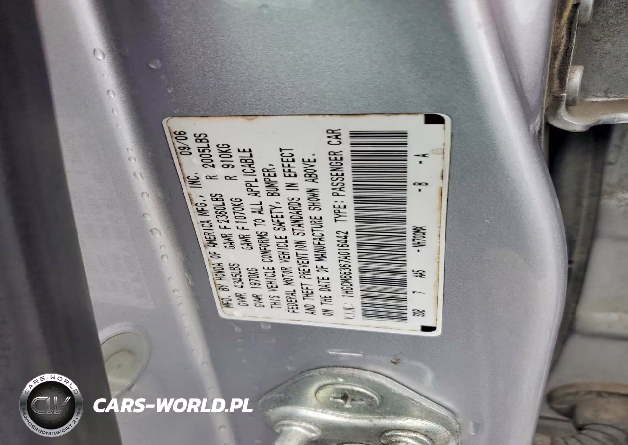 2007 Honda Accord Lx VIN:1HGCM66367A016442 - 12