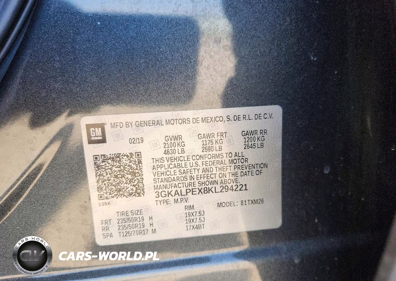 2019 GMC Terrain Slt VIN:3GKALPEX8KL294221 - 13