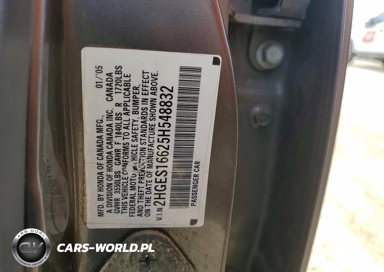 2005 Honda Civic Lx VIN:2HGES16625H548832 - 12