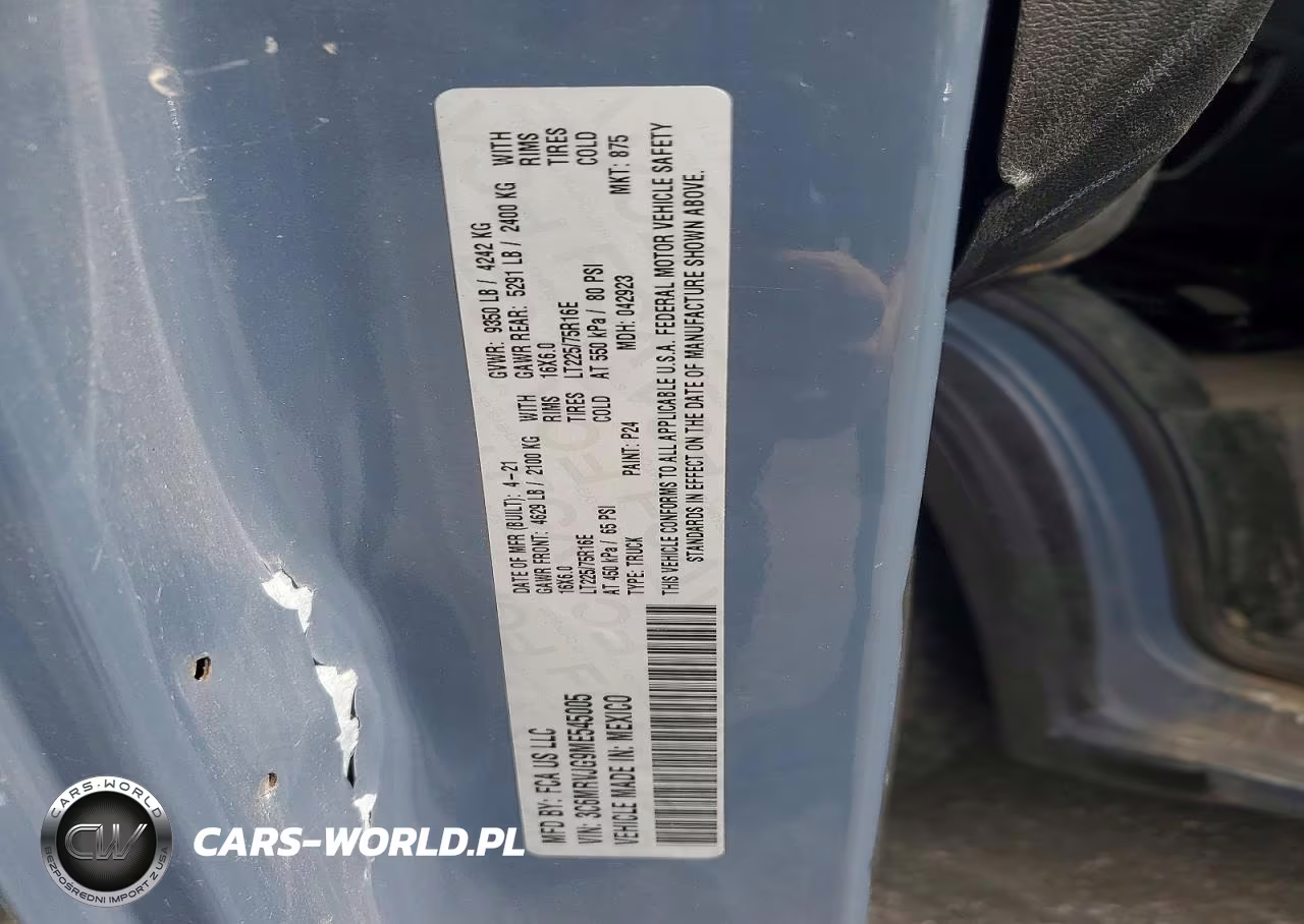 2021 Ram Promaster 3500 Delivery Van VIN:3C6MRVJG9ME545005 - 13