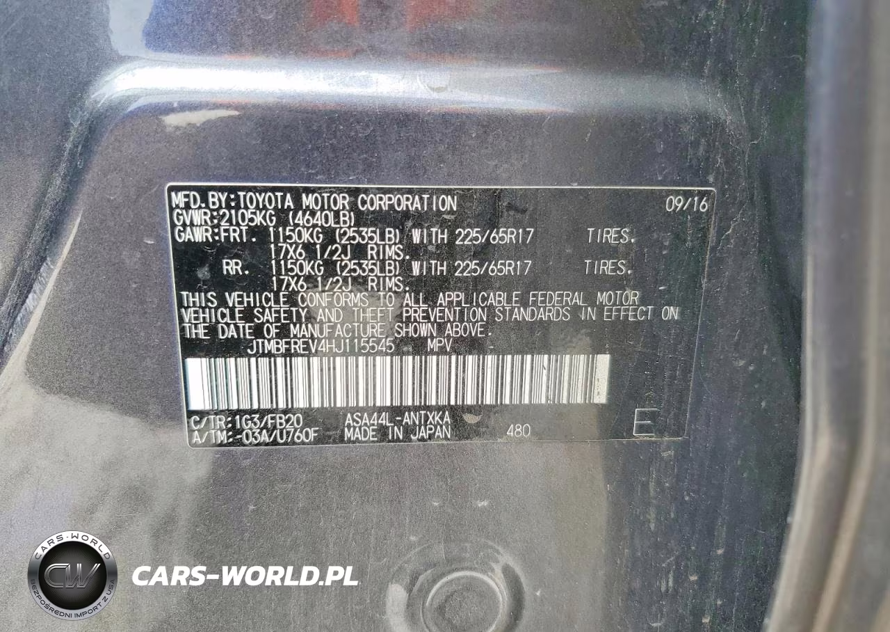 2017 Toyota Rav4 Le VIN:JTMBFREV4HJ115545 - 13