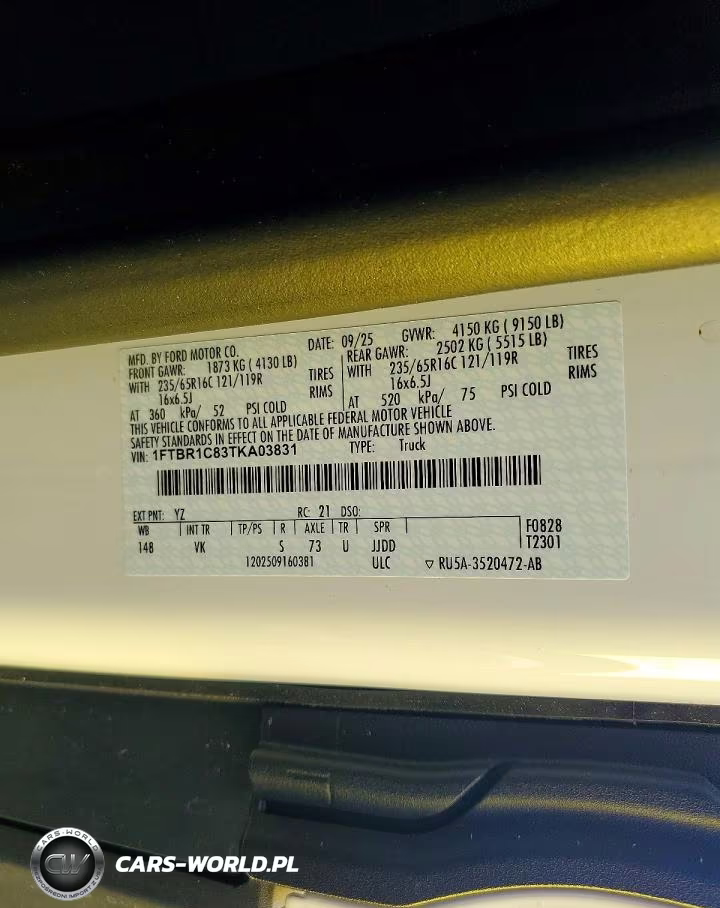 2026 Ford Transit 250 Delivery Van VIN:1FTBR1C83TKA03831 - 14