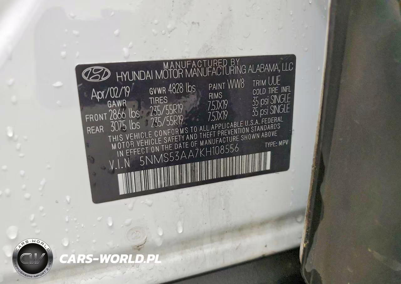 2019 Hyundai Santa Fe Limited 2.0T VIN:5NMS53AA7KH108556 - 13