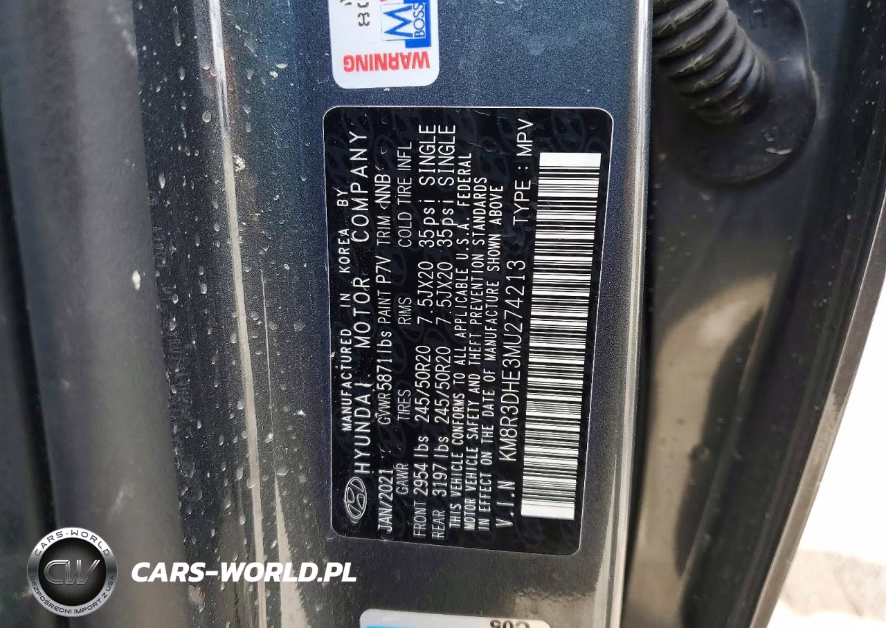 2021 Hyundai Palisade Sel VIN:KM8R3DHE3MU274213 - 13