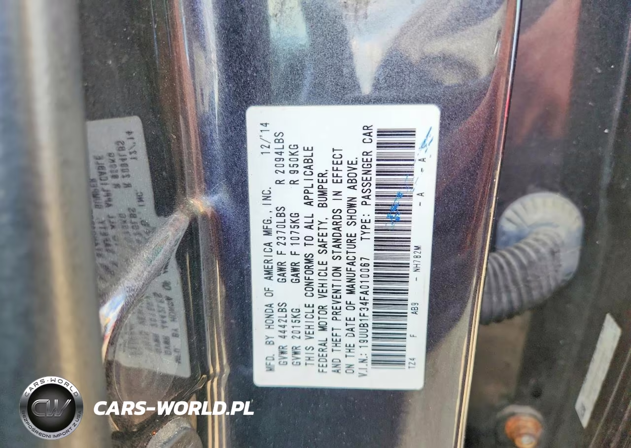2015 Acura Tlx VIN:19UUB1F34FA010067 - 12
