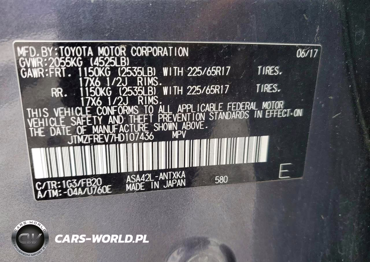 2017 Toyota Rav4 Le VIN:JTMZFREV7HD107436 - 12