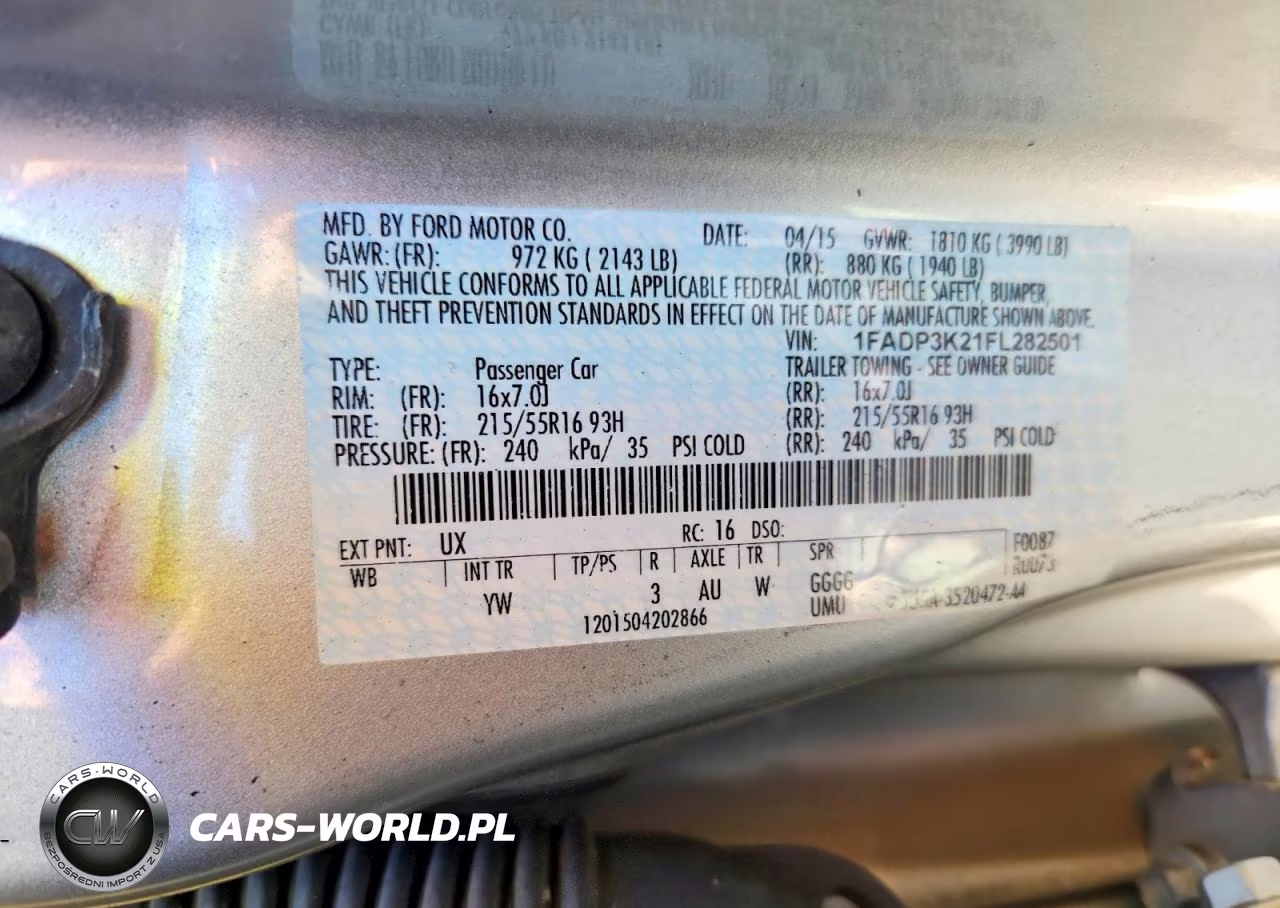 2015 Ford Focus Se VIN:1FADP3K21FL282501 - 12