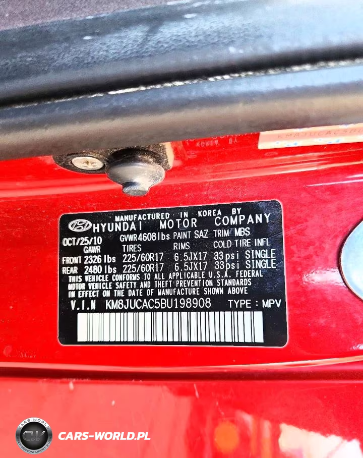 2011 Hyundai Tucson Gls VIN:KM8JUCAC5BU198908 - 13