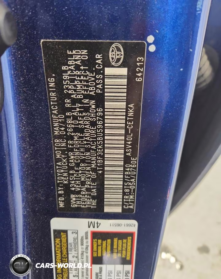 2011 Toyota Camry VIN:4T1BF3EK5BU596796 - 12