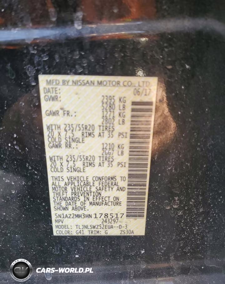 2017 Nissan Murano S VIN:5N1AZ2MH3HN178517 - 14