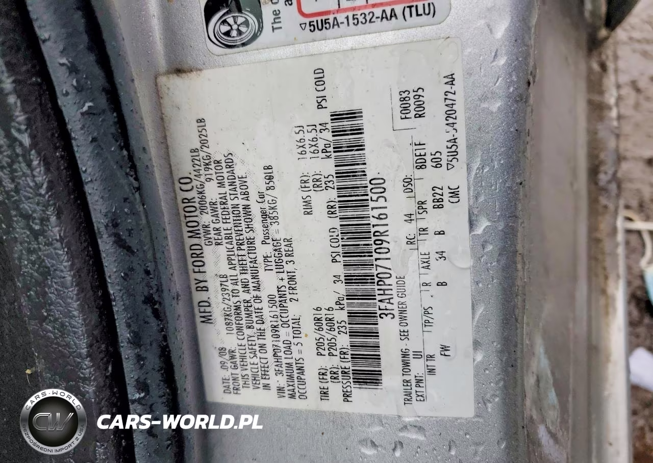 2009 Ford Fusion Se VIN:3FAHP07109R161500 - 12