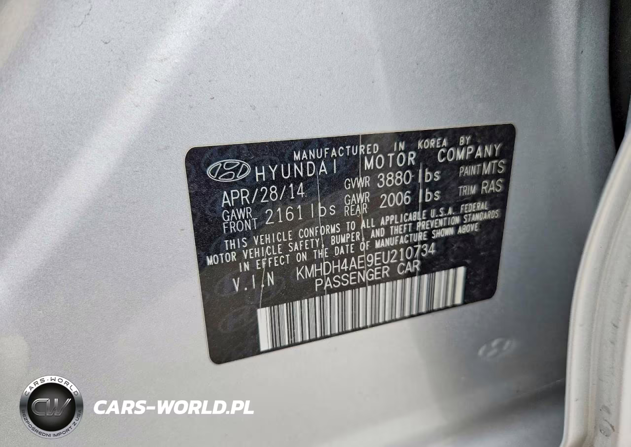 2014 Hyundai Elantra Se VIN:KMHDH4AE9EU210734 - 12