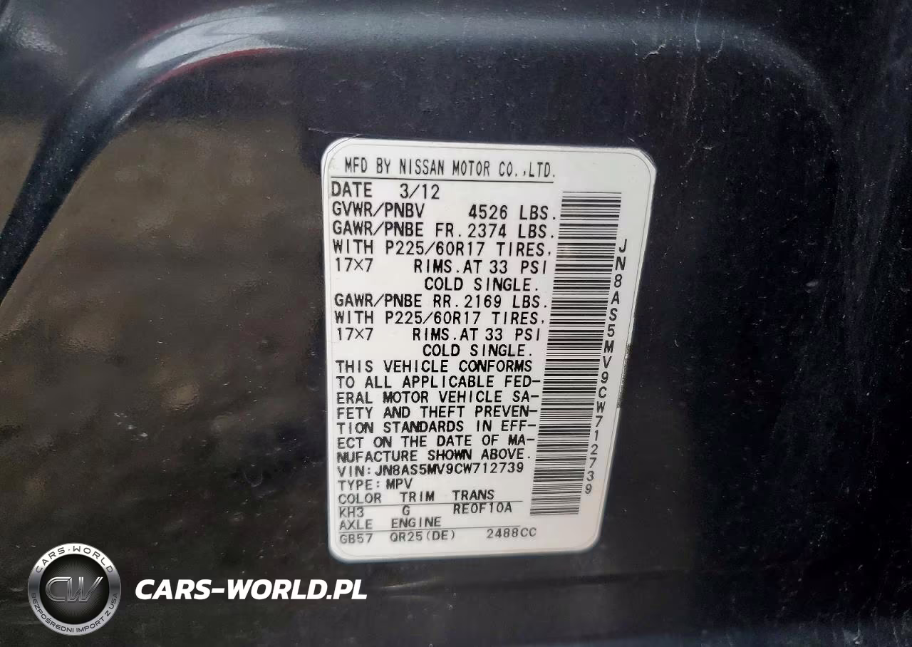 2012 Nissan Rogue S VIN:JN8AS5MV9CW712739 - 12