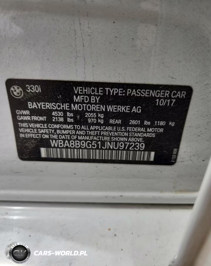 2018 BMW 330 I VIN:WBA8B9G51JNU97239 - 12