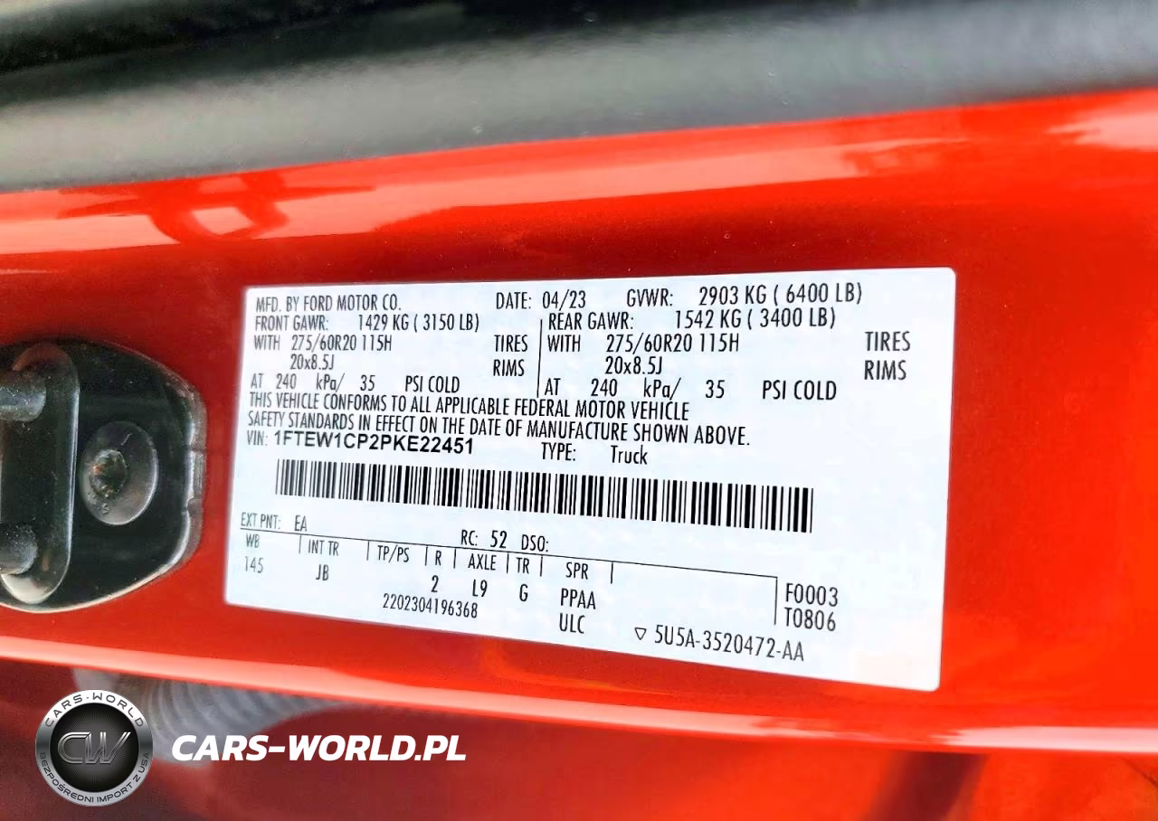 2023 Ford F150 Supercrew VIN:1FTEW1CP2PKE22451 - 13