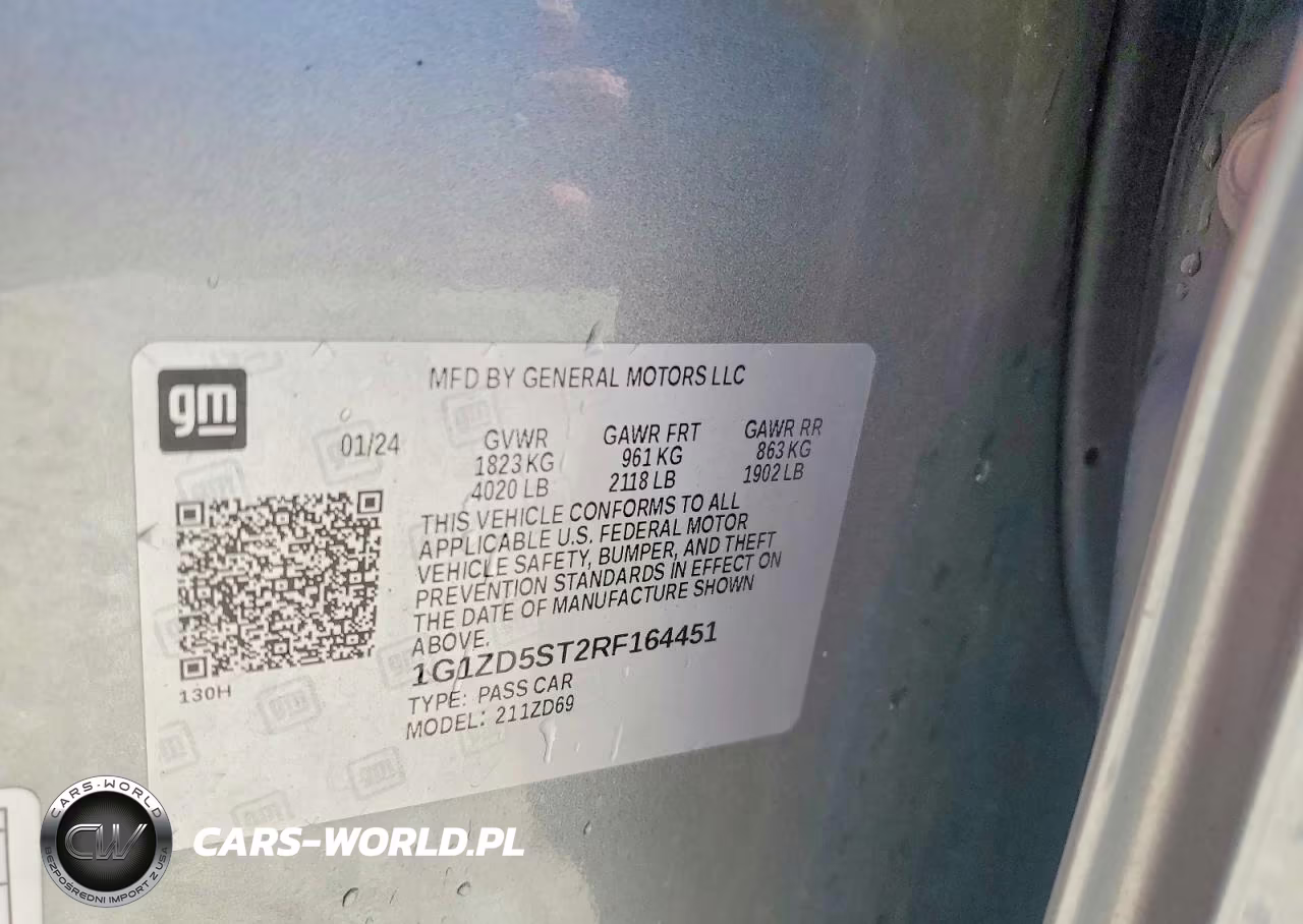 2024 Chevrolet Malibu Lt VIN:1G1ZD5ST2RF164451 - 13