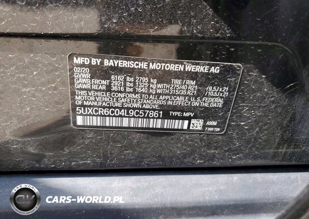 2020 BMW X5 xDrive40I VIN:5UXCR6C04L9C57861 - 13