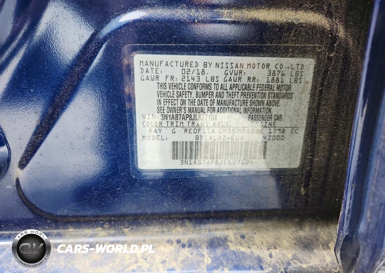 2018 Nissan Sentra Sv VIN:3N1AB7AP8JL627104 - 12
