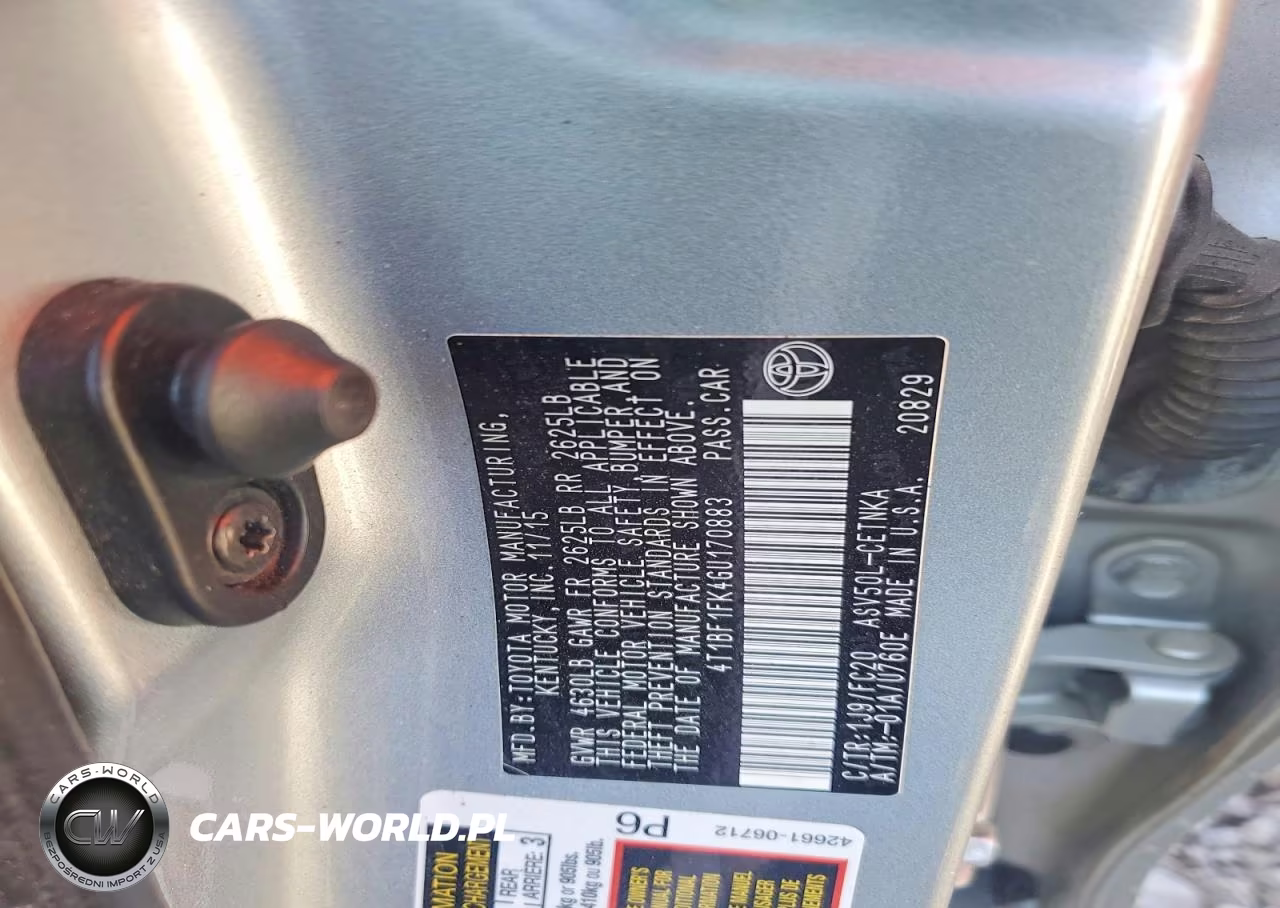2016 Toyota Camry Le VIN:4T1BF1FK4GU170883 - 12