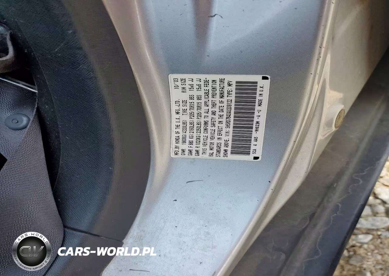 2004 Honda Cr-V Lx VIN:SHSRD78404U209122 - 12