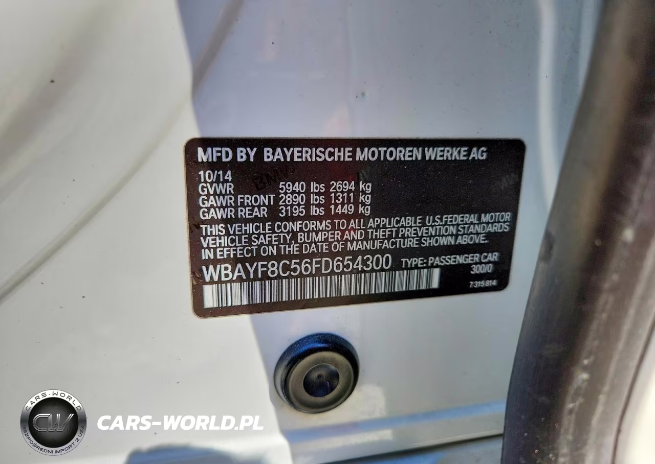 2015 BMW 750 Lxi VIN:WBAYF8C56FD654300 - 12