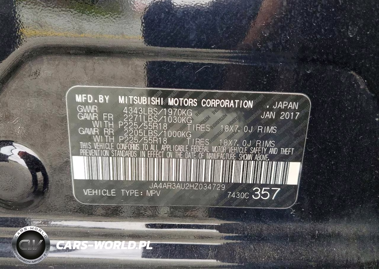 2017 Mitsubishi Outlander Sport Es VIN:JA4AR3AU2HZ034729 - 12