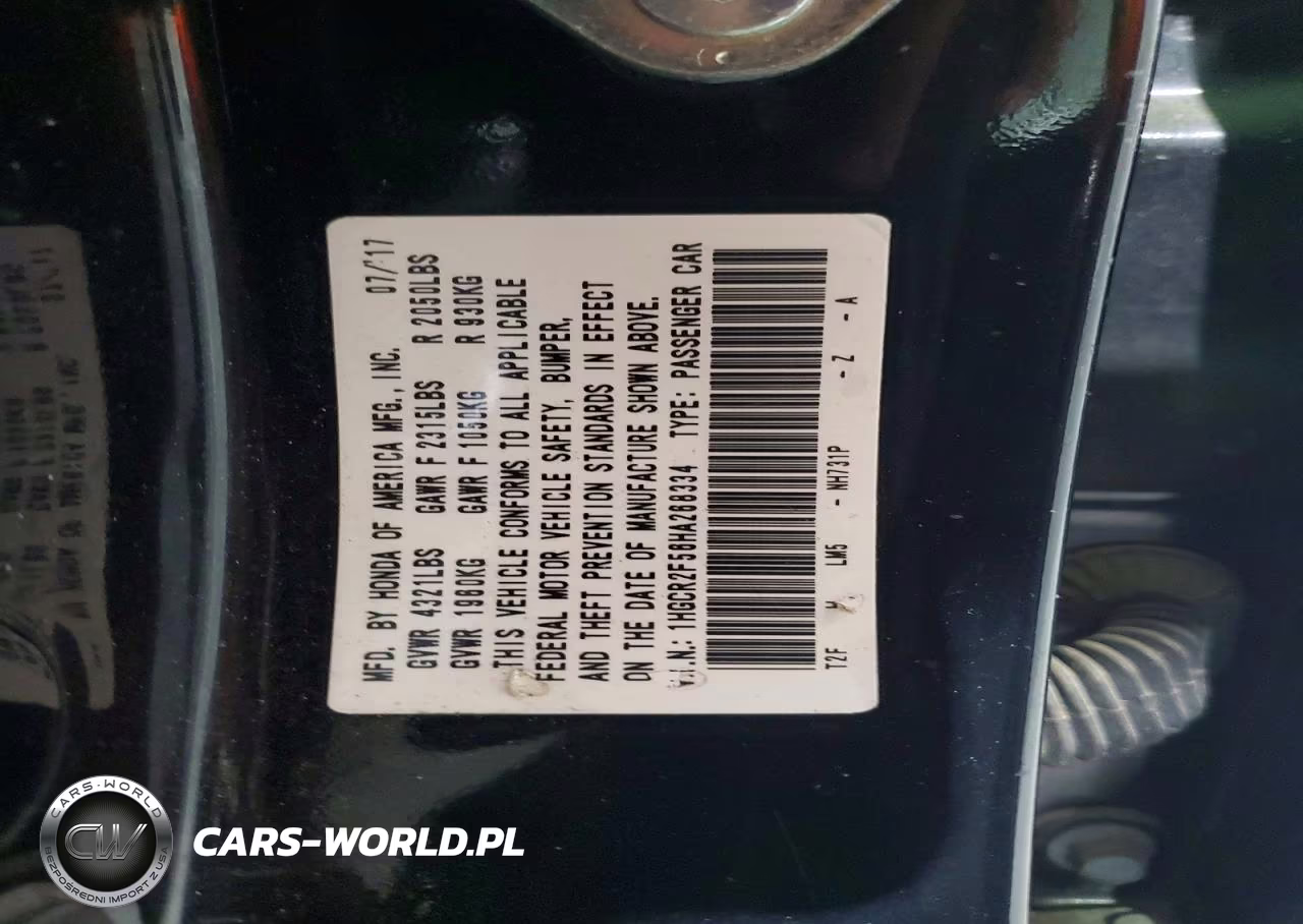 2017 Honda Accord Sport VIN:1HGCR2F56HA268334 - 12
