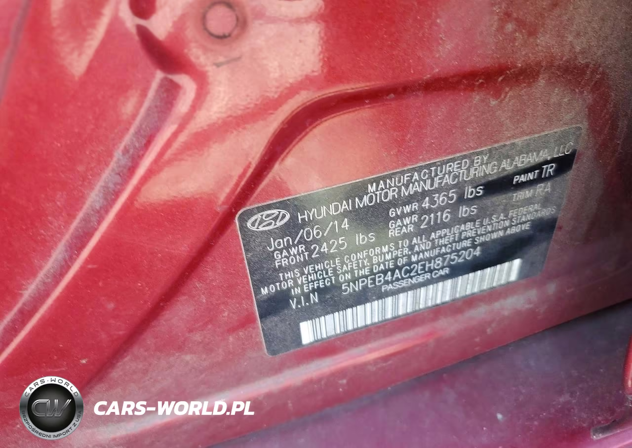 2014 Hyundai Sonata Gls VIN:5NPEB4AC2EH875204 - 13