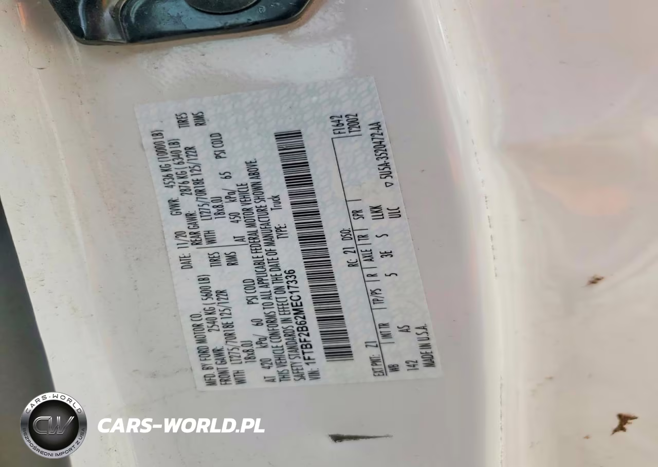 2021 Ford F250 Super Duty VIN:1FTBF2B62MEC17336 - 12