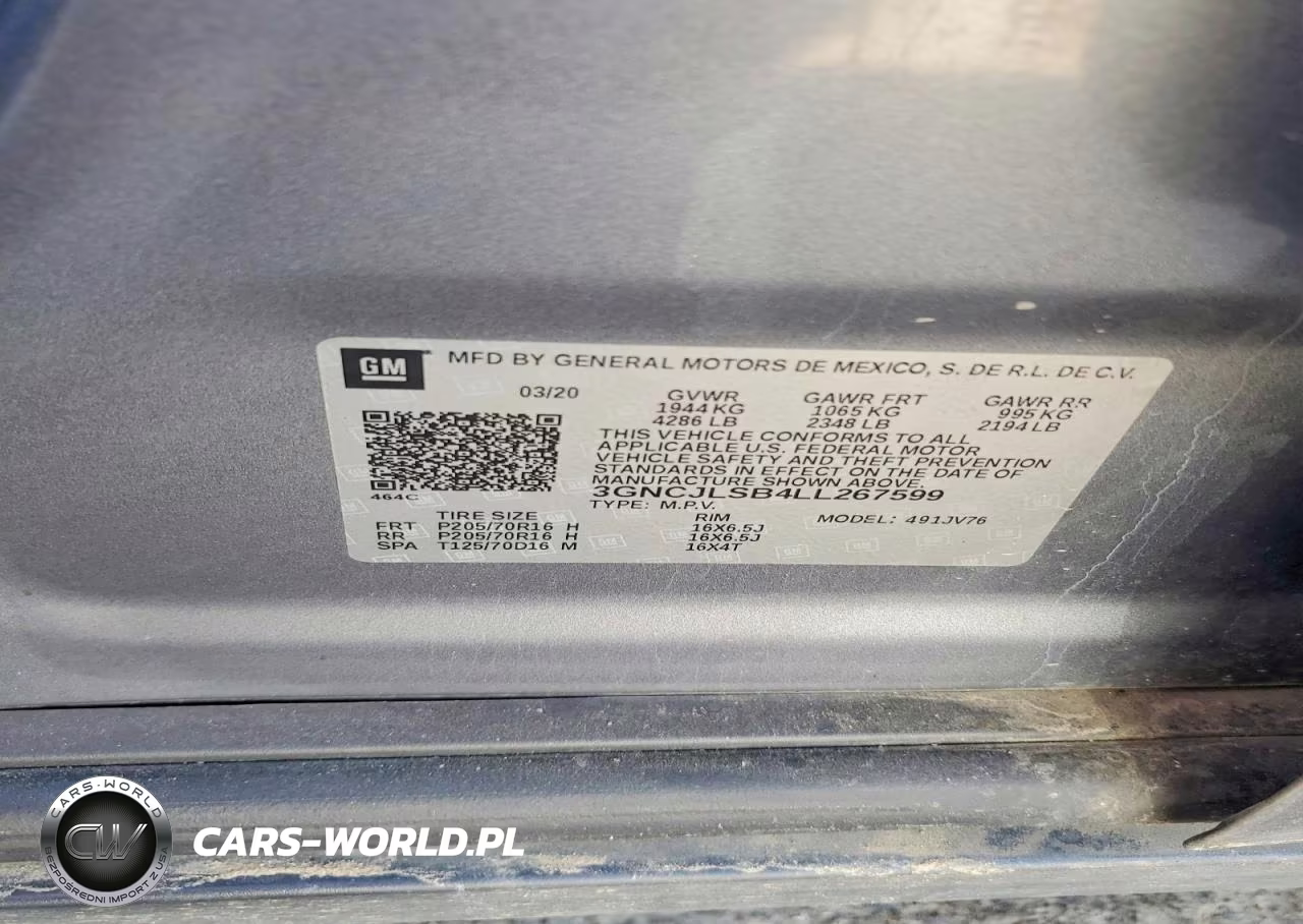 2020 Chevrolet Trax 1Lt VIN:3GNCJLSB4LL267599 - 13