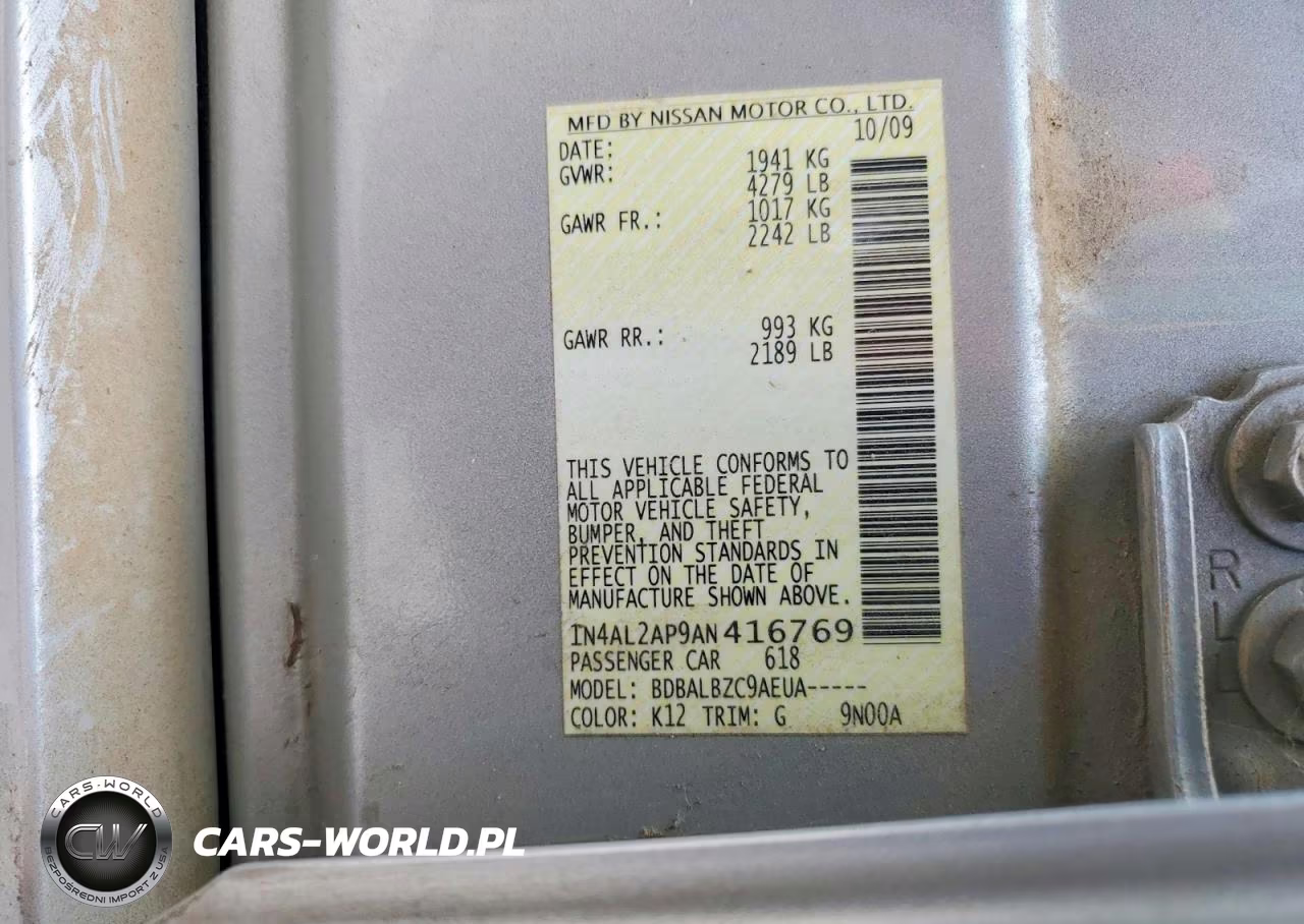 2010 Nissan Altima 2.5 VIN:1N4AL2AP9AN416769 - 13