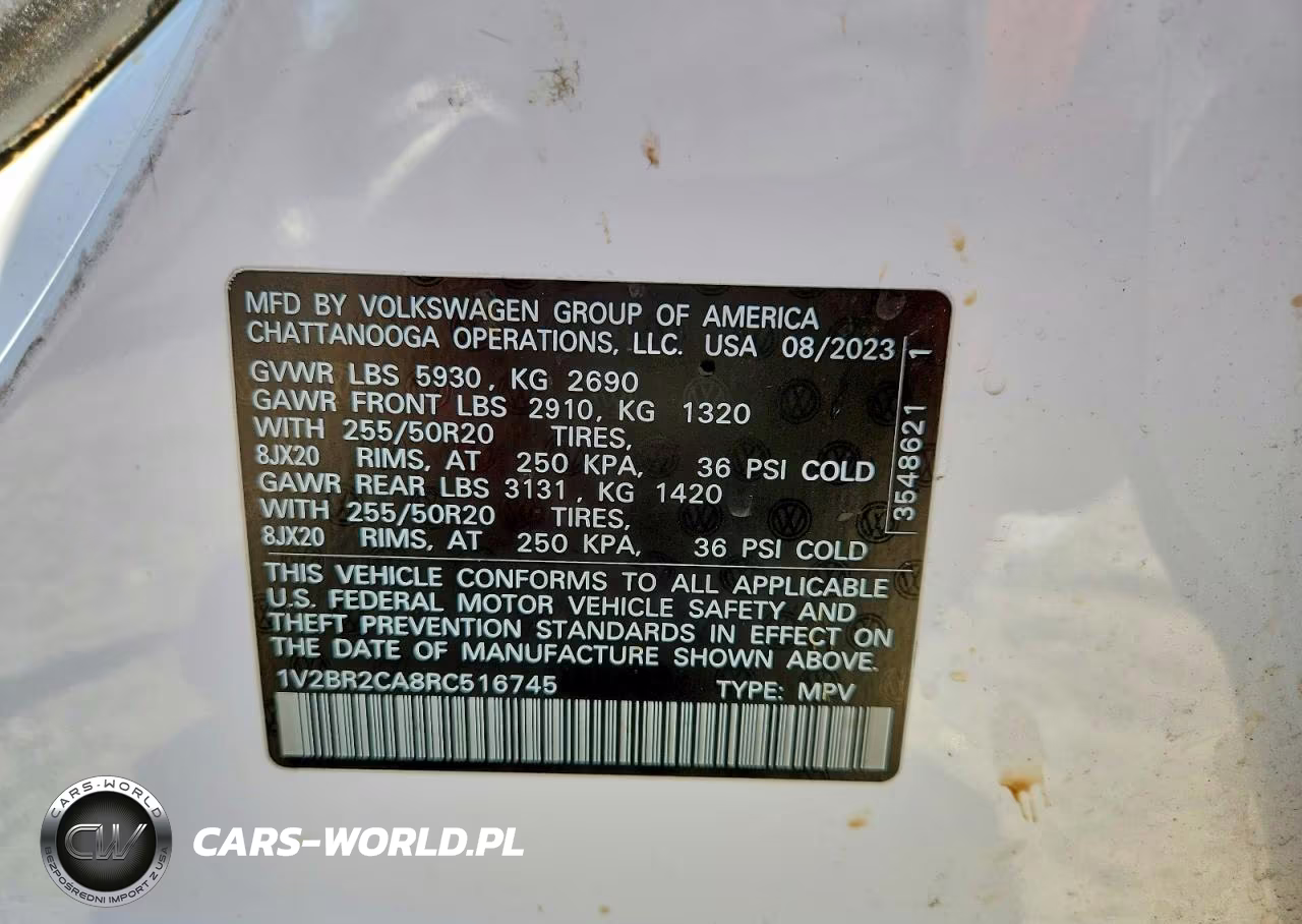 2024 Volkswagen Atlas Sel VIN:1V2BR2CA8RC516745 - 13