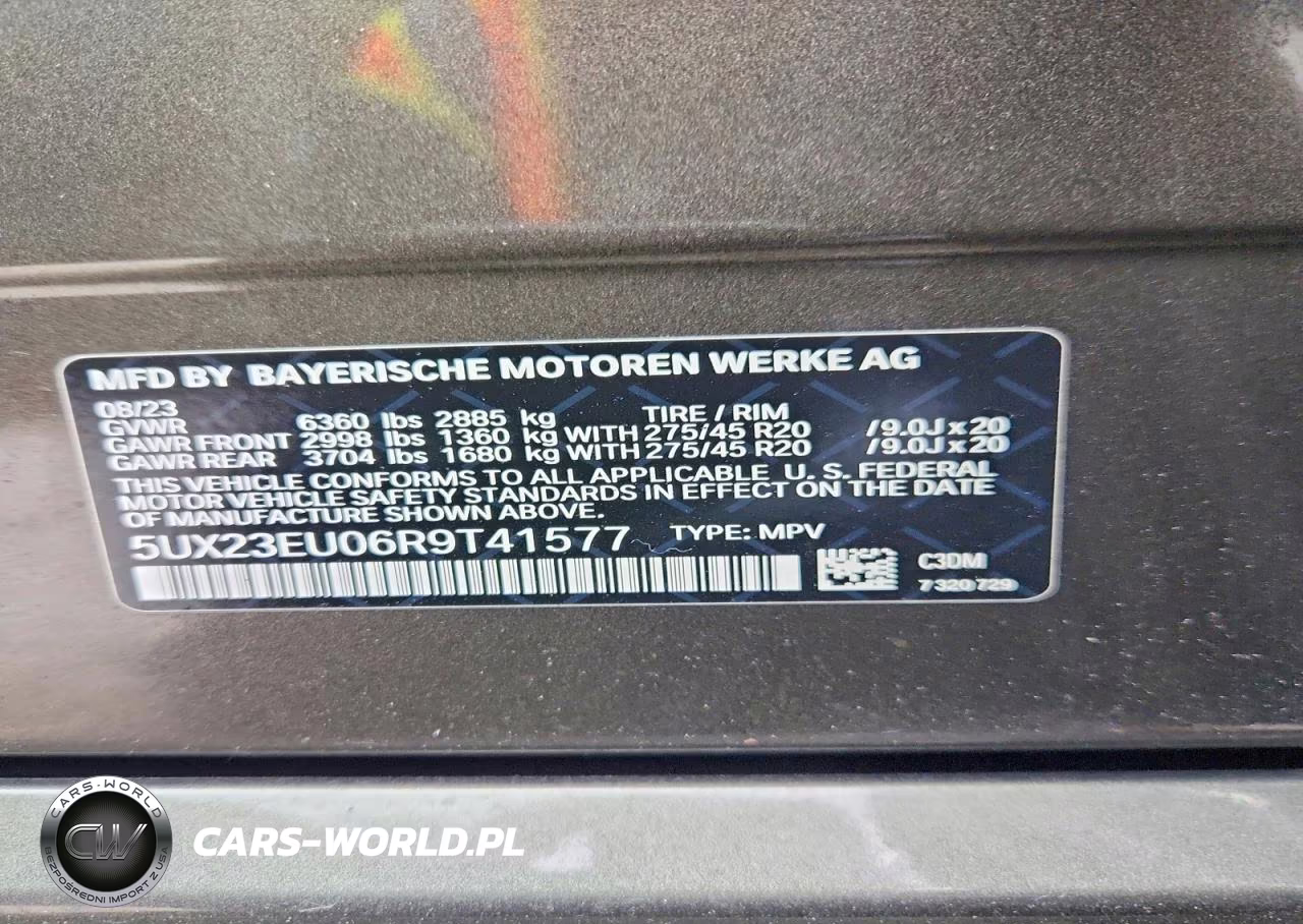 2024 BMW X5 xDrive40I VIN:5UX23EU06R9T41577 - 13
