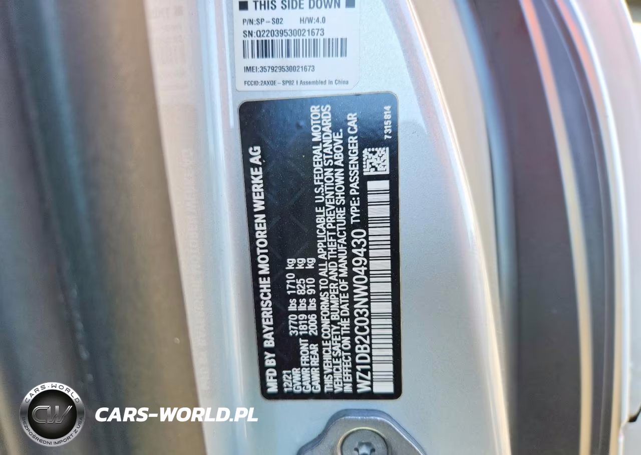 2022 Toyota Gr Supra 2.0 VIN:WZ1DB2C03NW049430 - 12