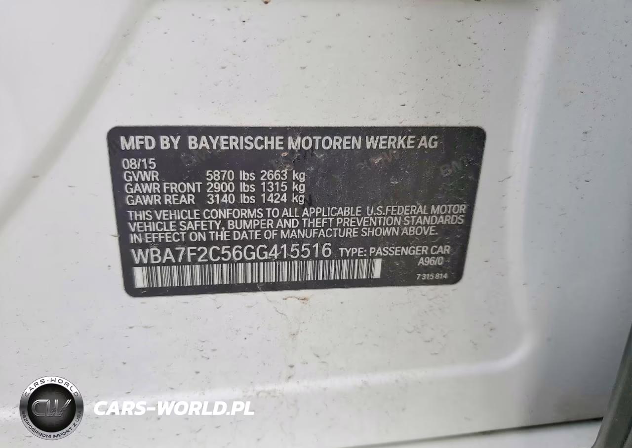 2016 BMW 750 Xi VIN:WBA7F2C56GG415516 - 12