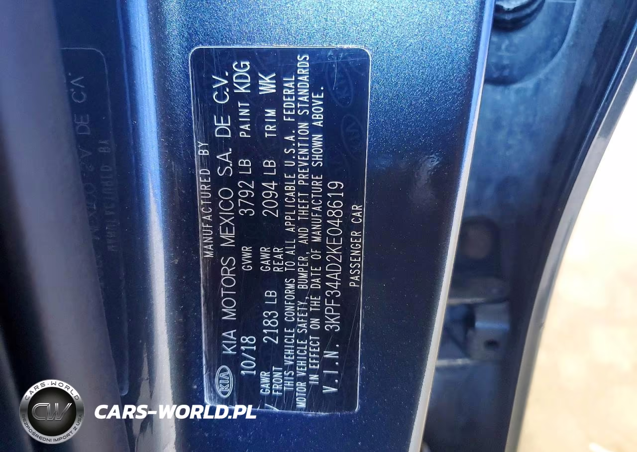 2019 Kia Forte S VIN:3KPF34AD2KE048619 - 12