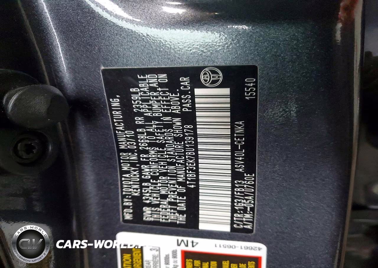 2011 Toyota Camry Le VIN:4T1BF3EK7BU139178 - 13