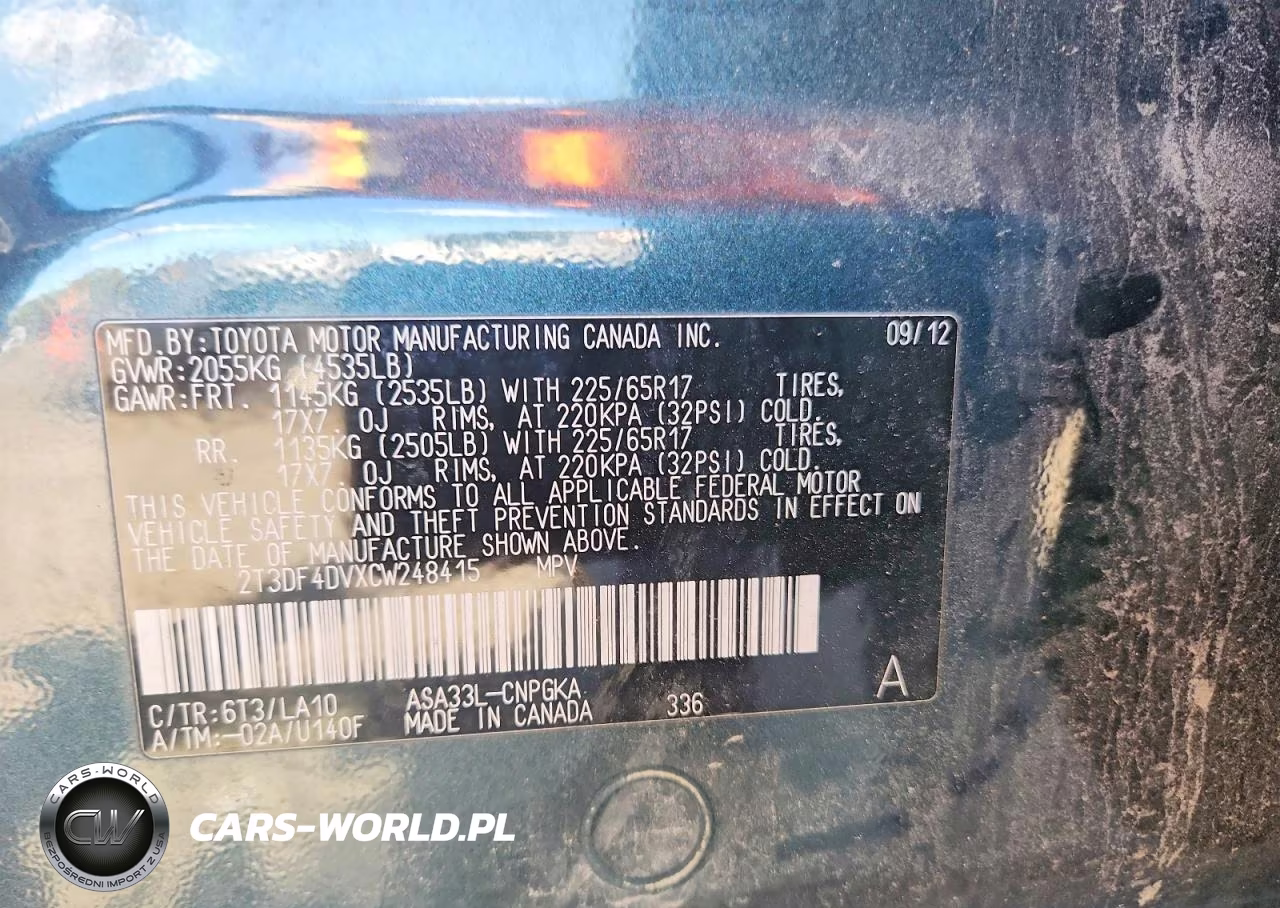 2012 Toyota Rav4 Limited VIN:2T3DF4DVXCW248415 - 13