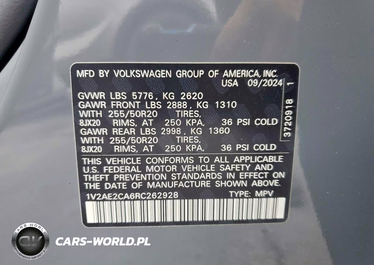 2024 Volkswagen Atlas Cross Sport Sel R-Line VIN:1V2AE2CA6RC262928 - 12
