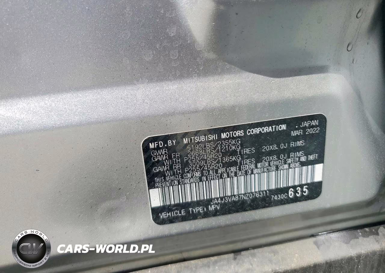 2022 Mitsubishi Outlander Sel VIN:JA4J3VA87NZ076311 - 14