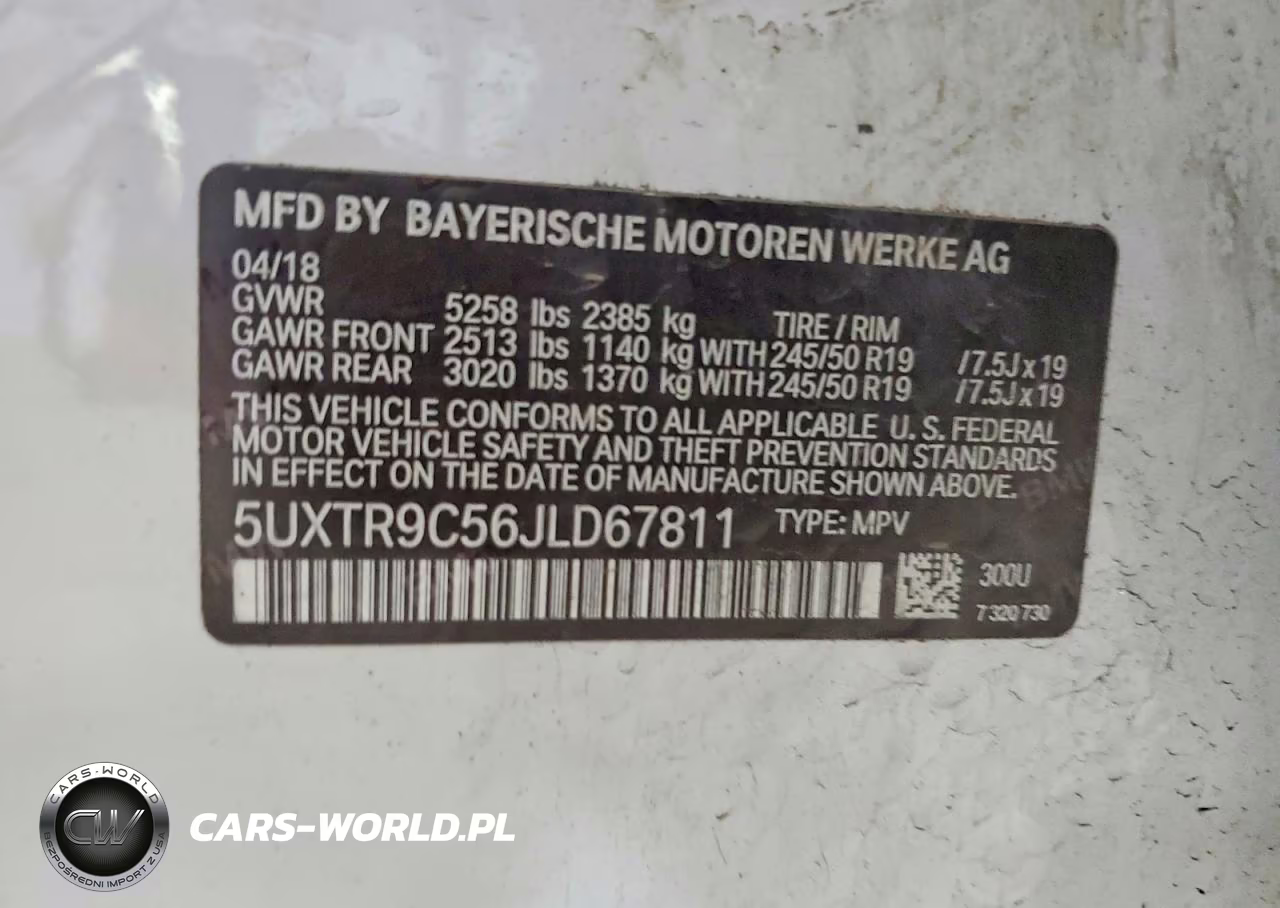 2018 BMW X3 xDrive30I VIN:5UXTR9C56JLD67811 - 14