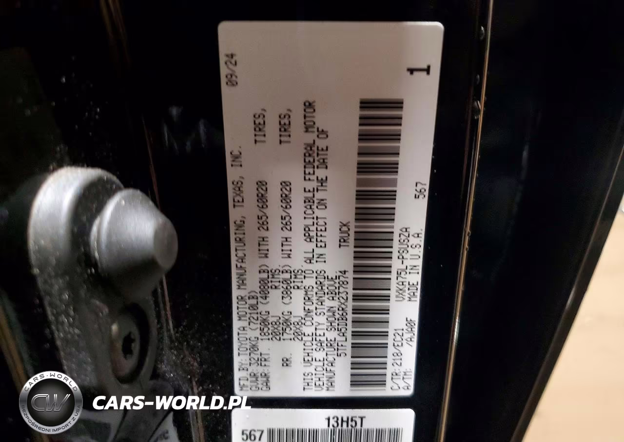 2024 Toyota Tundra Sr5 VIN:5TFLA5DB6RX237874 - 13