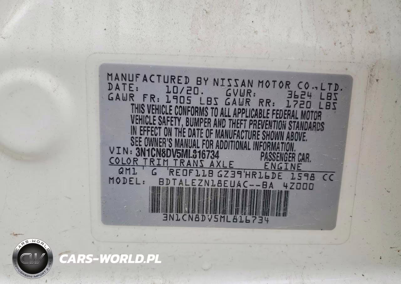 2021 Nissan Versa S VIN:3N1CN8DV5ML816734 - 12