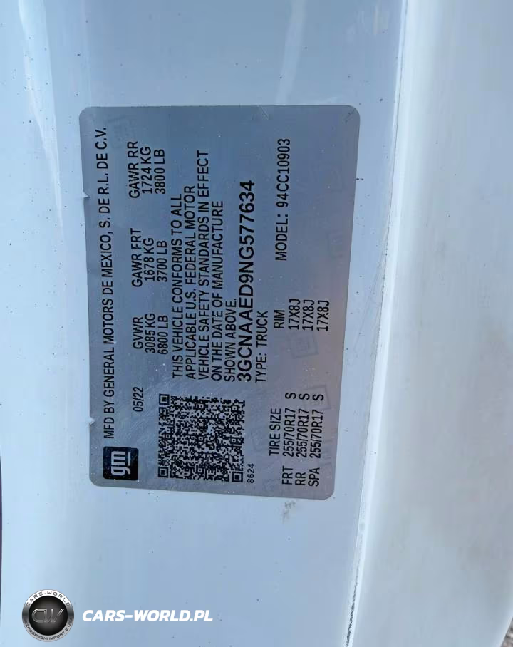 2022 Chevrolet Silverado C1500 VIN:3GCNAAED9NG577634 - 10