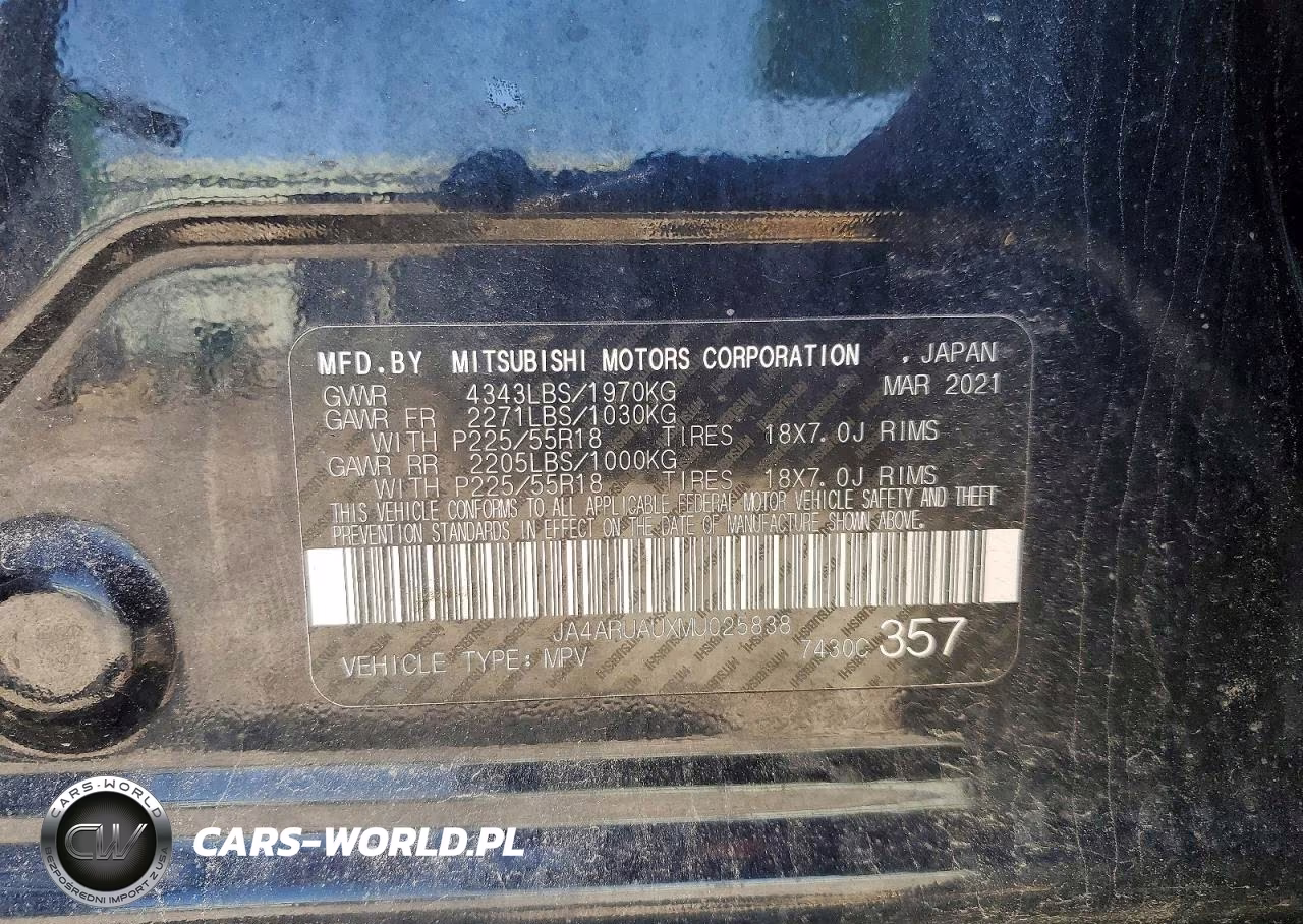 2021 Mitsubishi Outlander Sport Es VIN:JA4ARUAUXMU025838 - 13